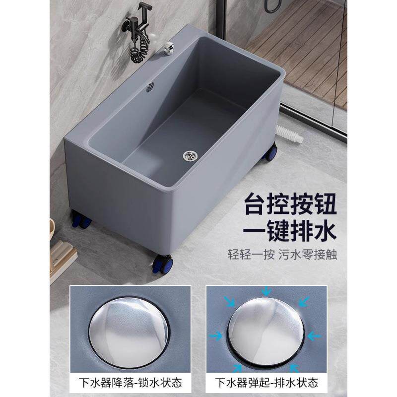 拖把池家用阳台可移动洗拖布池地盆卫生间落地墩布池水塑料