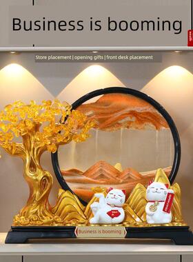发财摇钱树摆件招财猫办公桌客厅前台入户玄关开业乔迁高档送礼品