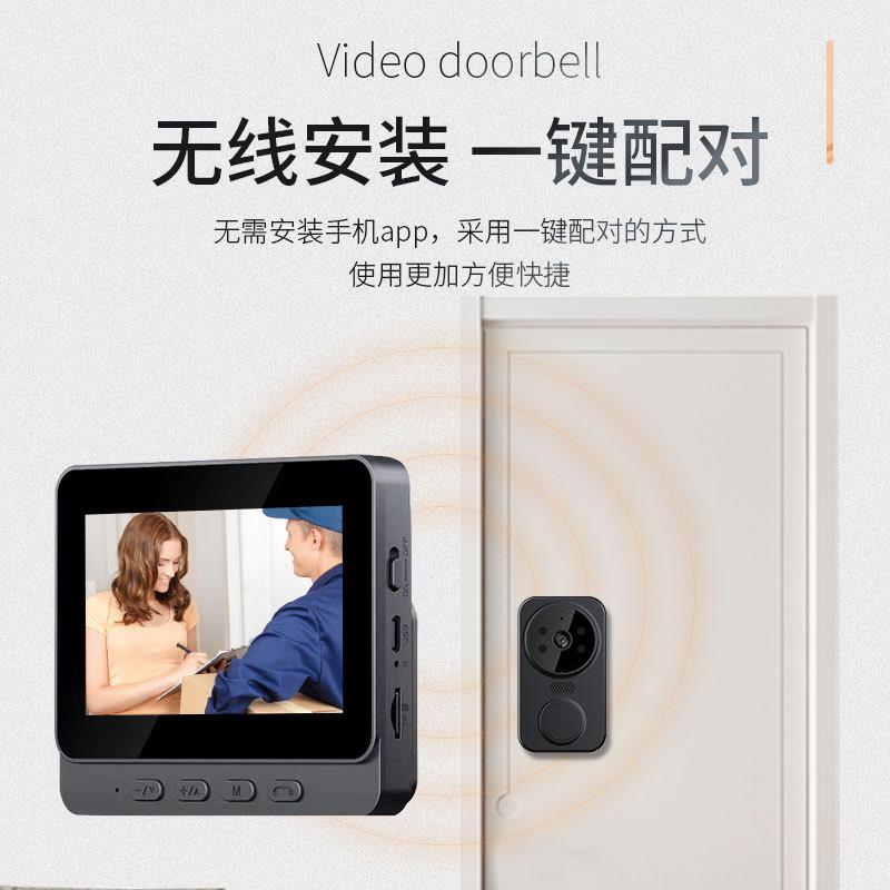 工厂M12可视对讲门铃家用带屏无线智能高清视频监控语音叮咚