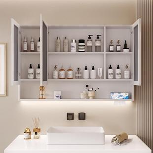 智能一732空铝浴室柜卫生间挂墙式 单独镜子带灯收纳体柜带置物太