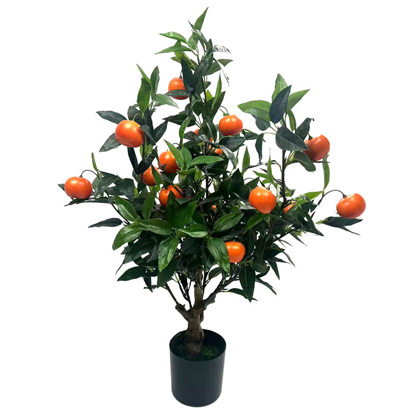 仿真水果桔子树绿植迷你小盆栽橘子树客厅装饰摆放拍摄厂家