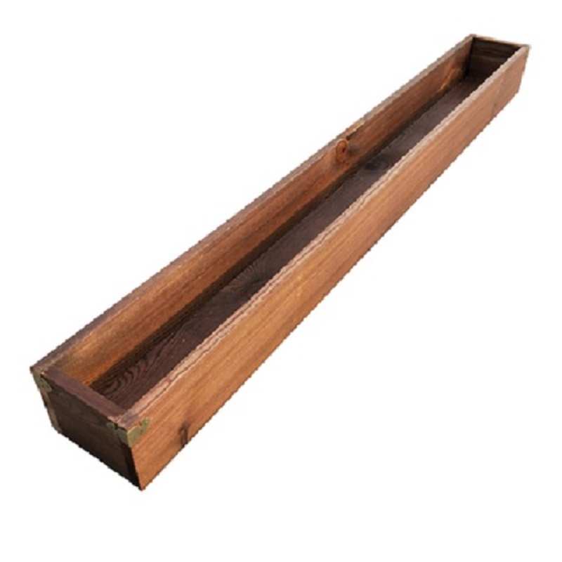 室外室内阳台户外长方形碳化实木花盆多肉花槽简约花箱庭院菜盆