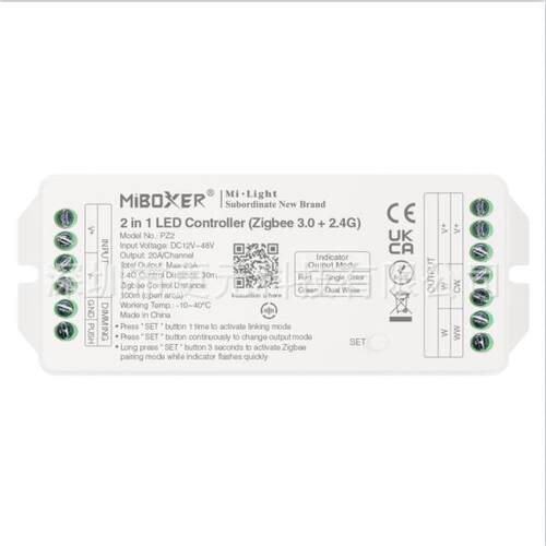 PZ2 二合一 LED控制器 单色 双色温 Zigbee 3.0+2.4G 控制器 20A