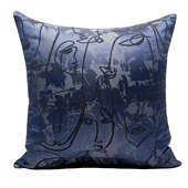 轻奢样板房抱枕北欧黑白刺绣几何格子靠枕现代奢华沙发靠垫客厅