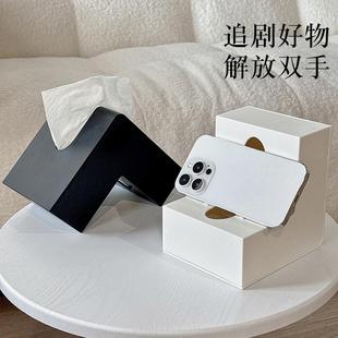 餐巾纸盒子创意纸巾盒客厅轻奢高档抽纸盒2025新款桌面茶几高级感