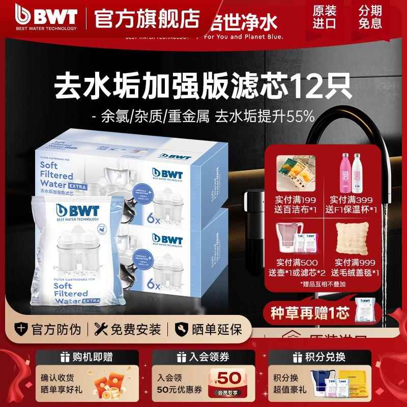 BWT倍世欧洲原装进口通用去水垢加强款滤芯过滤净水壶滤水净水器