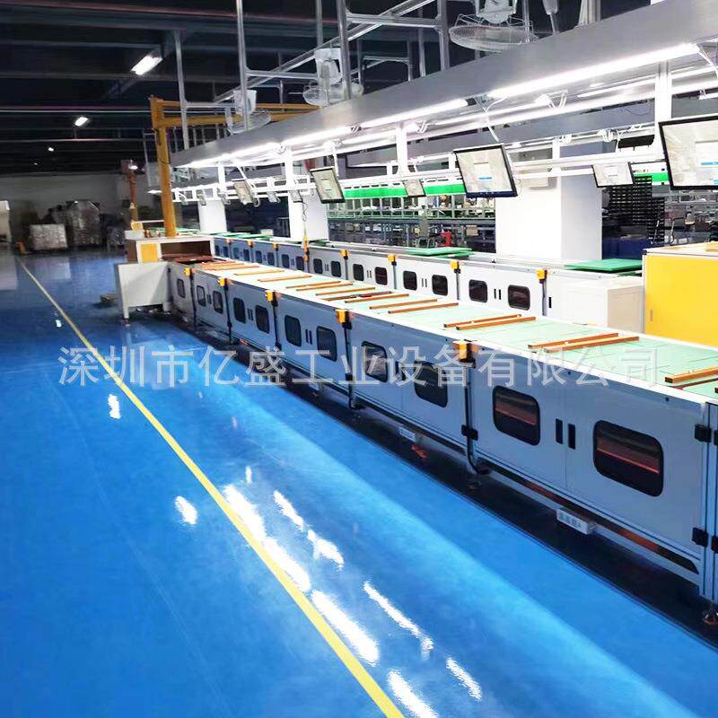 惠州触摸平板左右循环工装板倍速链输送线汽车离合器装配生产线