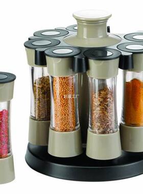 调味瓶iceracsp8厨房旋转调料架Rotating创意套装瓶用品架k跨境无