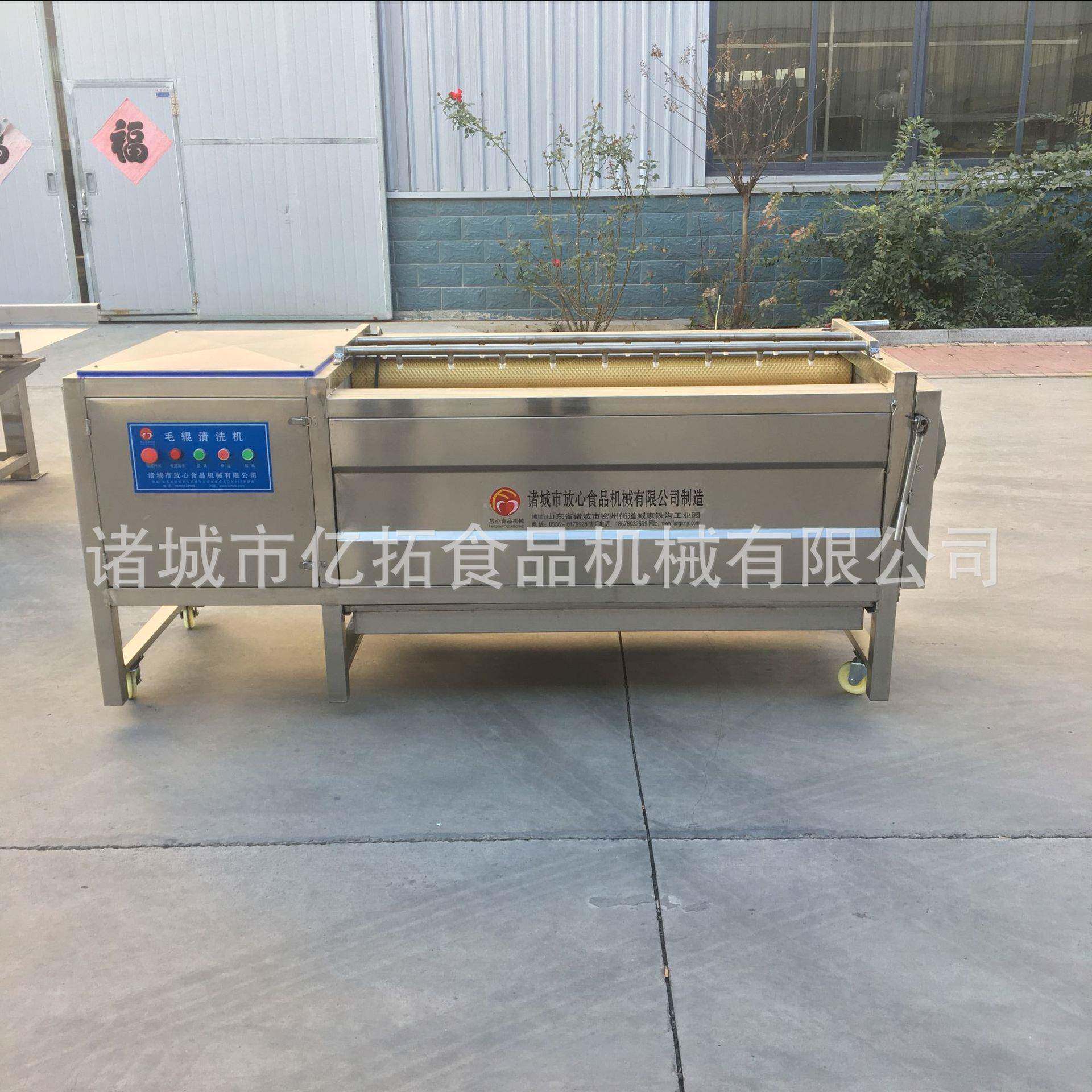 机械热卖莲藕毛辊清洗机毛辊喷淋地瓜去皮清洗机现货促销