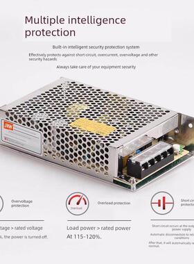 变压器220V到24V开关电源S-350-24 10A工业监控Led电机专用直流