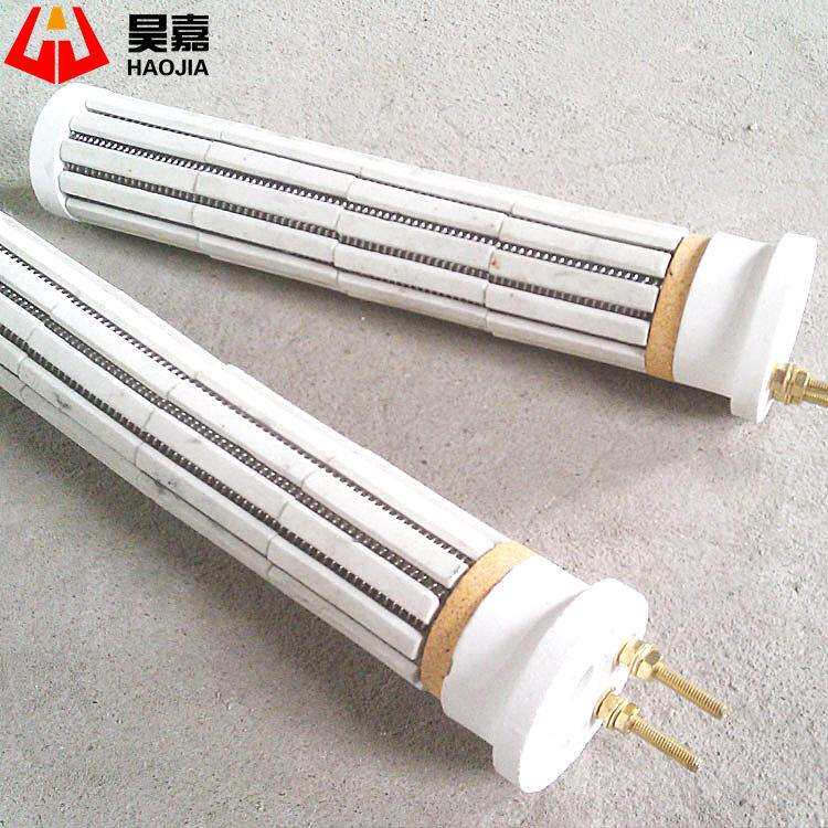 陶瓷免拆式藕节加热器 陶瓷发热芯锅炉发热棒 导热油专用加热管