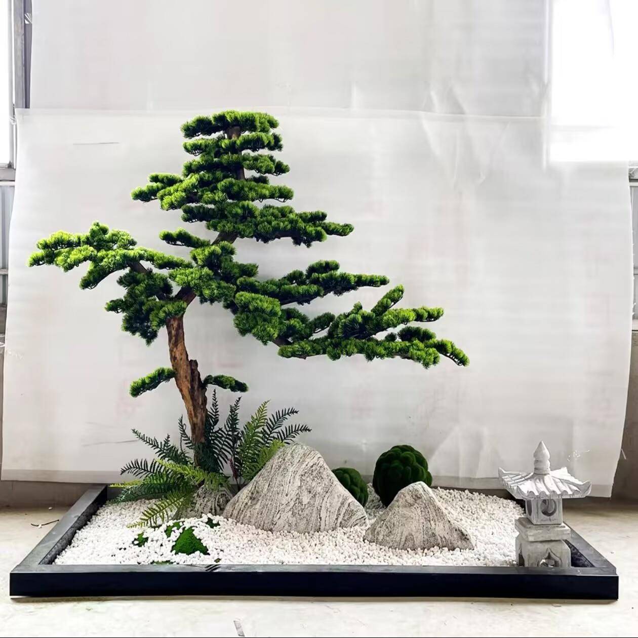 仿真迎客摆件松树大型罗展汉美人盆松16545215景玄关酒松店厅装饰