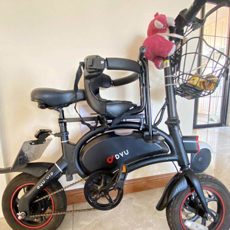 小型电动车儿童座椅折叠电动脚踏车宝宝坐椅大鱼D3亲子车带娃椅子