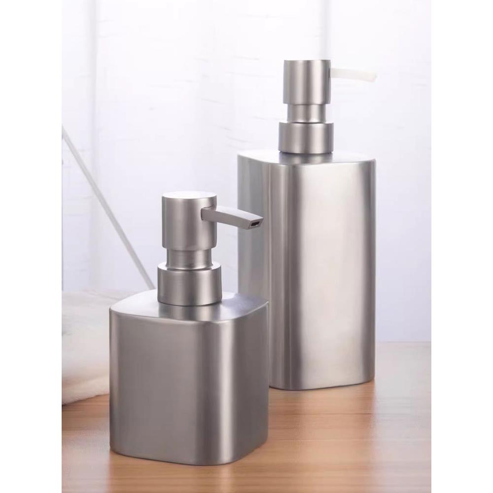 出口德国304不锈钢乳液瓶乳液器皂液器洗手液瓶500ml磨砂分装瓶