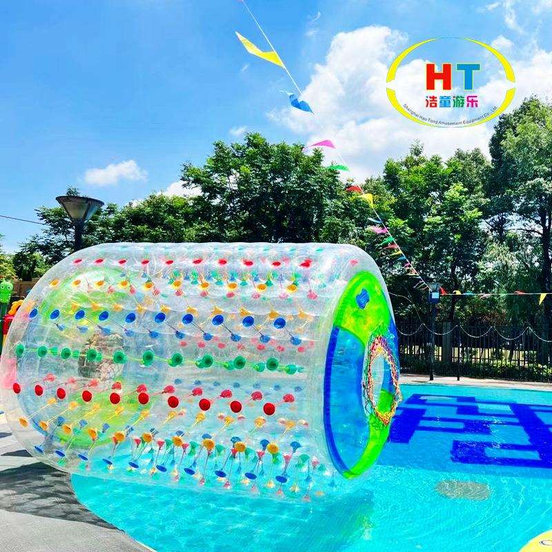 2023新款夏季 彩色三气室水上滚筒 游乐园景区超市 工厂直销