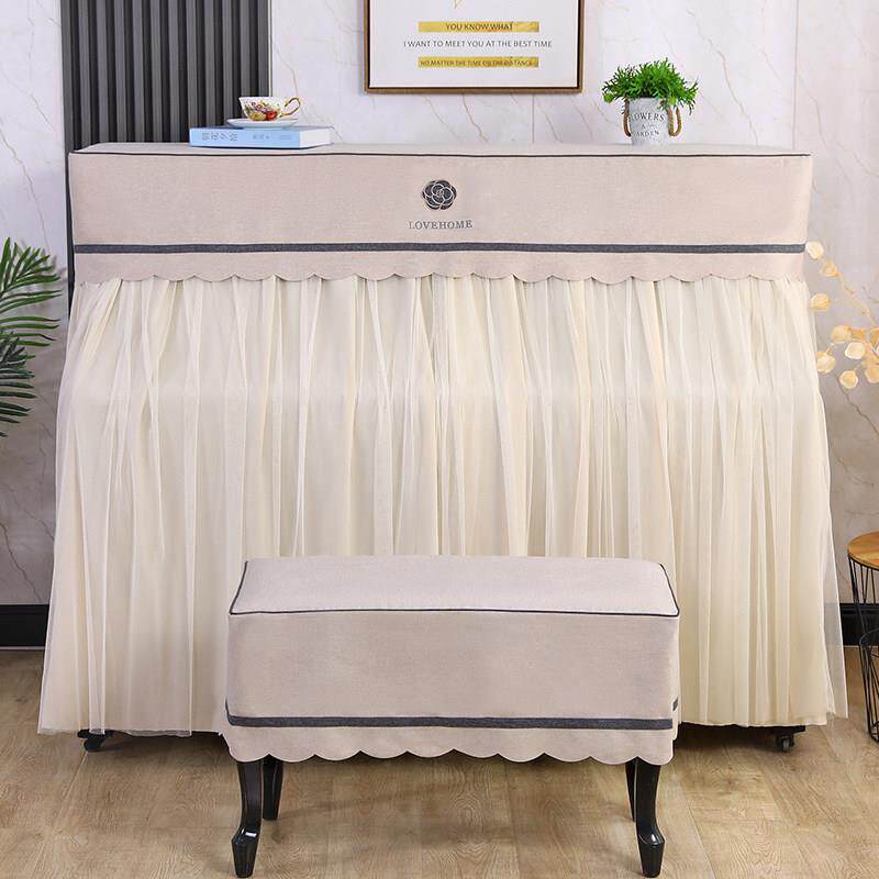 欧洲高端钢琴防尘罩全罩全包公主现代简约钢琴罩布面蕾丝可达奢华