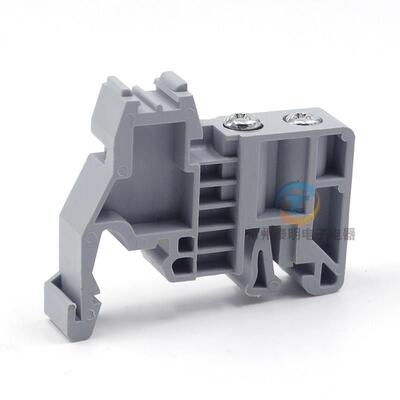 灰色端子固定件E-Uk塑料端子插头欧克紧固座扣双面C45导轨35mm