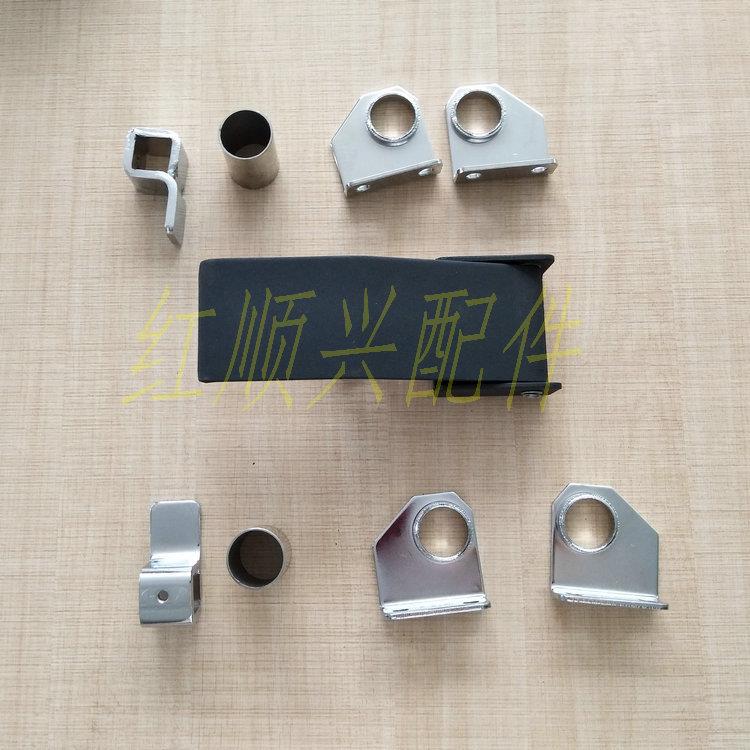 工扣业烘烤配件机械箱锁方杆门红-顺兴HS-18HS-180-202拉杆门锁方