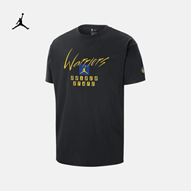 Jordan耐克乔丹金州勇士队NBA男子T恤夏季宽松纯棉休闲FN1065