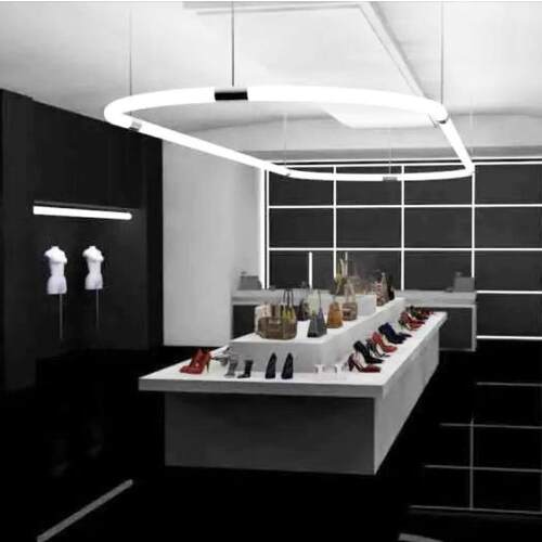 LED天花吊顶灯造型灯管异形圆管灯360度发光圆形艺术栅格灯