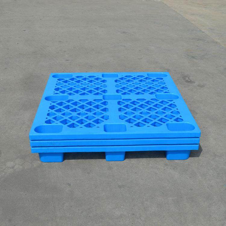 顺RS九脚0托盘RIN塑料网格112叉车栈板塑胶如蓝色卡板
