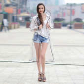 厂家EVA成人塑料透明雨衣欧美旅行防水学生男士 包边 女士时尚