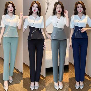 美容师养生馆采耳工装 工衣足浴技师服足疗按摩制服洗脚店工作服女