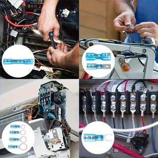 280pcs热缩端子防水绝缘接线快接端子圆形叉状压接端子