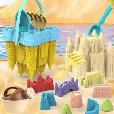 Sand Castle Building Kit 14Pcs Sand Toys with Sand Castle