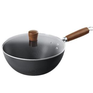 极铁小炒锅不粘锅迷你铁锅家用一人食煮面锅无涂层通用炒菜锅批发