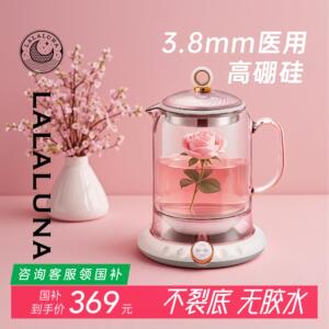 霂月养生壶办公室烧水壶煮茶壶家用煮炖无胶底恒温壶煮茶器小钟瓶