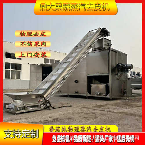厂家直销全自动果蔬红薯蒸汽去皮机 西红柿去皮 黄桃剥皮机 鼎大