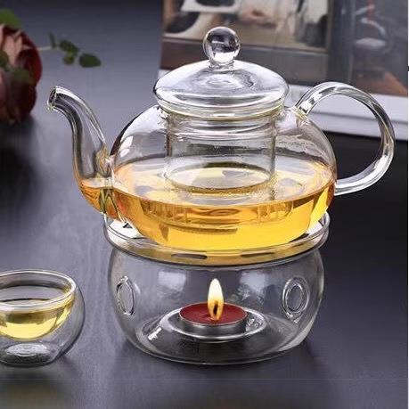 耐热玻璃茶壶不锈钢过滤花茶煮泡茶壶耐高温加厚红茶茶具套装家用