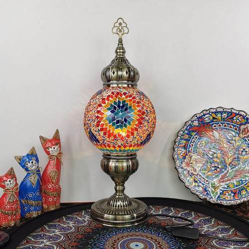 Turkish table lamp土耳其可调光手工马赛克台灯