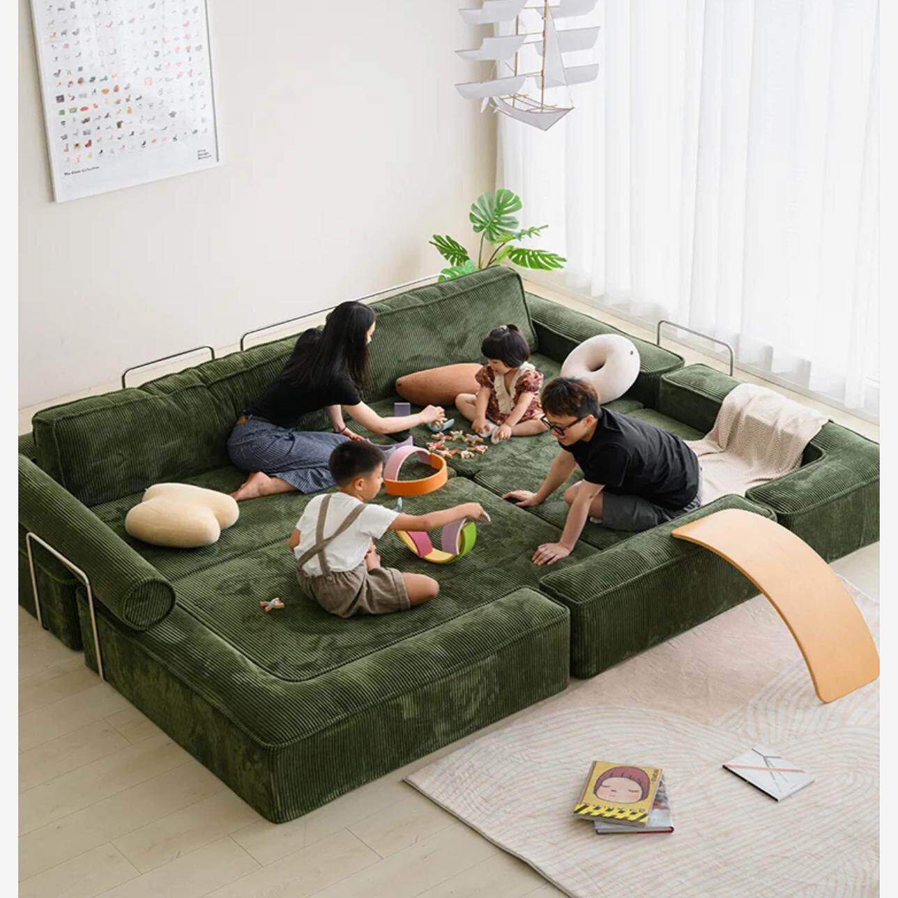 2025新款灯芯绒布艺懒人沙发小户型客厅两用榻榻米三人折叠沙发床