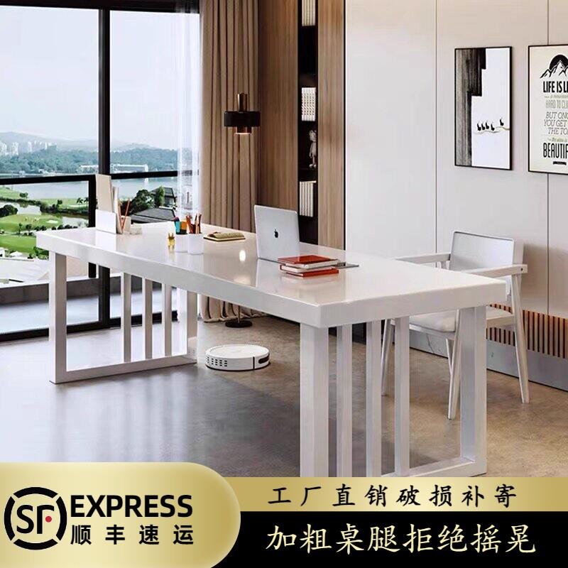 北欧实木办公桌电脑台式桌简易书桌写字台简约现代学习桌松木书桌