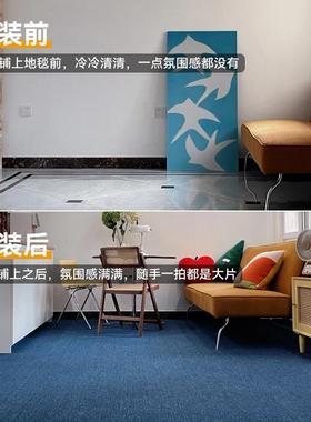 布出里斯托蓝色地毯办公室商垫用摄影卧棚拍tlznfg$*照地室租屋改