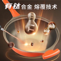 艾可熊家用鈦鍋微壓不粘鍋煎煮無煙少油炒鍋帶蒸屜煎煮多功能一體