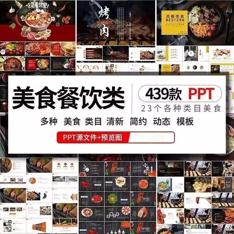美食餐饮菜谱PPT策画模板中餐馆西餐美味料理蛋糕甜点水果汁菜单