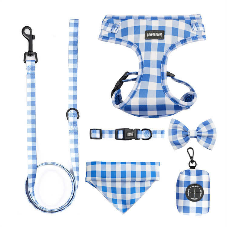 Bond for love欧洲宠物猫狗6件套胸背牵引绳领结拾便包三角巾颈圈