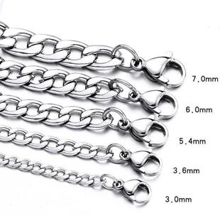 Necklace Steel Titanium Stainless Chain