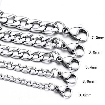 NK Chain Titanium Steel Necklace Chain Stainless Steel Chain