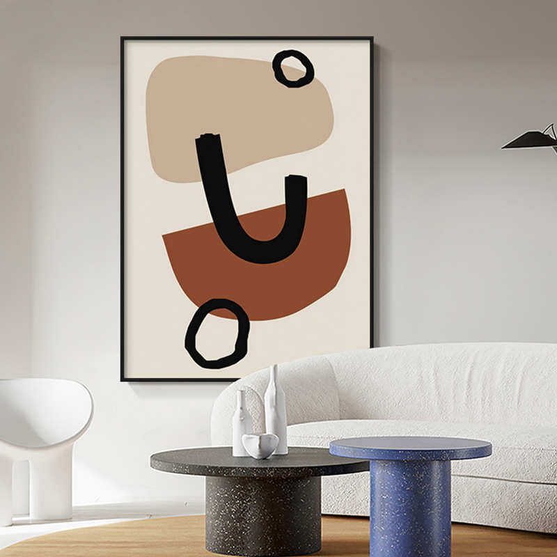 现代简约客厅背景墙装饰画几何不规则抽象简约橙色挂画样板房壁画,家居饰品,现代装饰画,淘宝优惠券,粉丝福利购,淘宝优惠卷