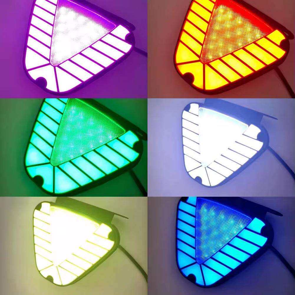 新款货车12V-30V七彩高亮度防水警示灯防追尾爆闪提示灯刹车提醒