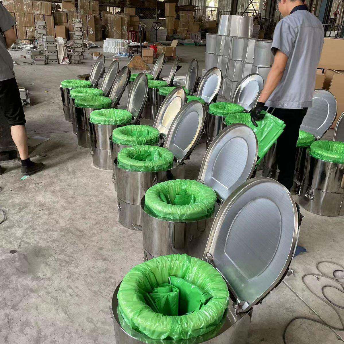 自动打包脚踏式积便器不锈钢矿用避难马桶免冲水厕所帐篷集便器
