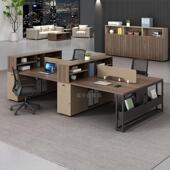 简约现代职员办公桌椅组合员工卡座四六人位办公桌屏风工位电脑桌