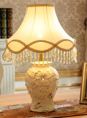 正品式陶瓷台灯，覆古豪华卧室欧礼台灯，婚简约婚礼头温馨台灯，