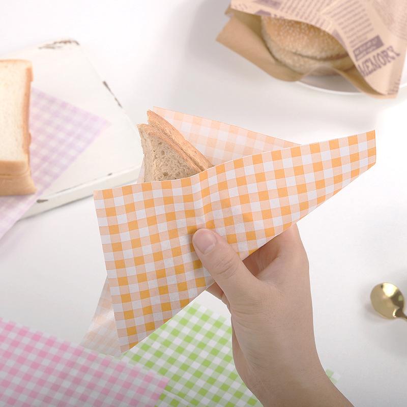 正方形三明治包装纸cm油纸包装袋