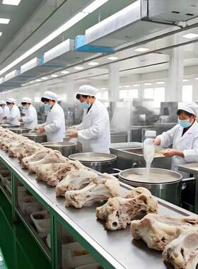 鸡汤猪骨汤自动化加工设备浓缩汤料包整套加工生产线