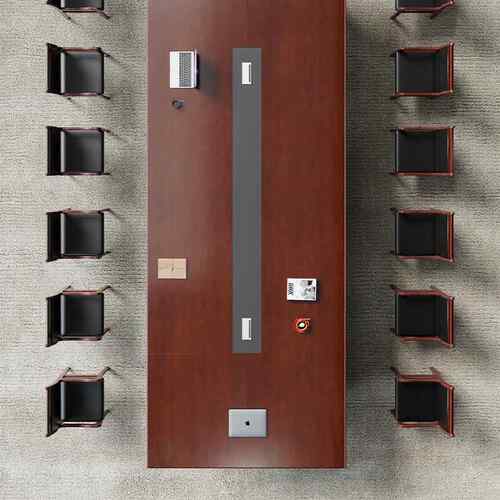 会议室大会议桌长桌实木漆洽谈桌椅组合公司长方形接待培训桌